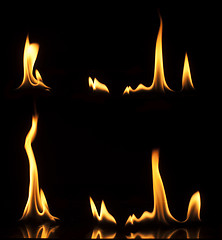 Image showing Fire on a black background