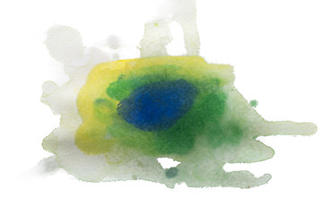 Image showing Spilled paint on paper