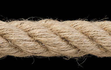 Image showing Close up hemp rope