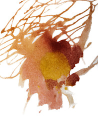 Image showing Spilled paint on paper