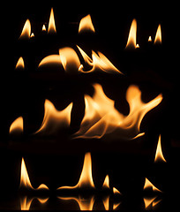 Image showing Fire on a black background