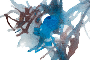 Image showing Spilled paint on paper