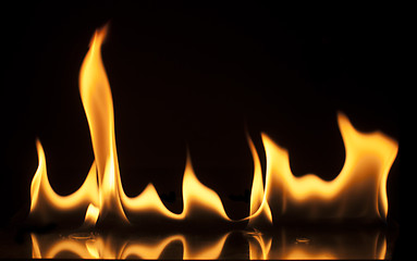 Image showing Fire on a black background