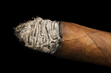 Image showing Studio shot cigar black isolated