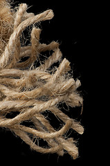 Image showing Close up hemp rope