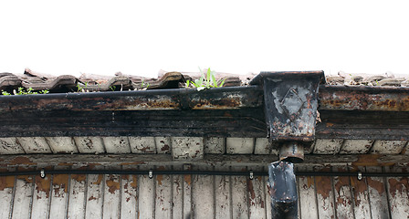 Image showing Old roof of  house