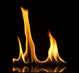 Image showing Fire on a black background