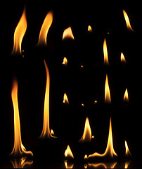 Image showing Fire on a black background