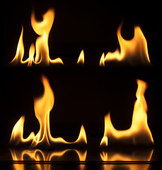 Image showing Fire on a black background