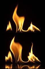 Image showing Fire on a black background