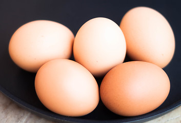 Image showing Egg group in a black tray