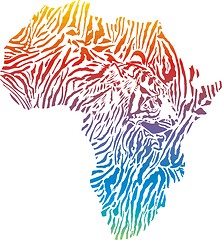 Image showing abstract Africa in a tiger camouflage