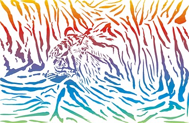 Image showing Tiger abstract pattern background