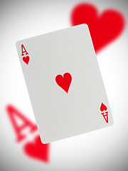 Image showing Playing card, ace of hearts