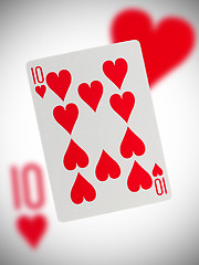 Image showing Playing card, ten of hearts