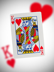 Image showing Playing card, king of hearts