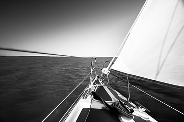 Image showing Sailing boat on the water