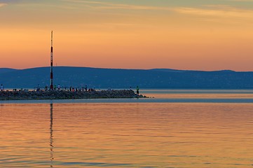 Image showing Beautiful Sunset at the ocean