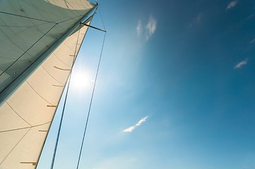 Image showing Sail of a sailing boat