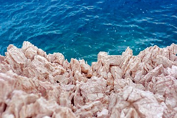 Image showing Sharp stones at the shores