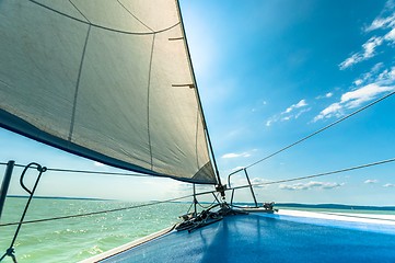 Image showing Sailing boat on the water
