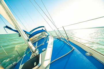 Image showing Sailing boat on the water