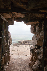 Image showing Belvoir castle ruins in Galilee