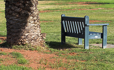 Image showing lonely park bench