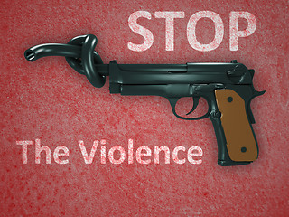 Image showing No gun violence symbol