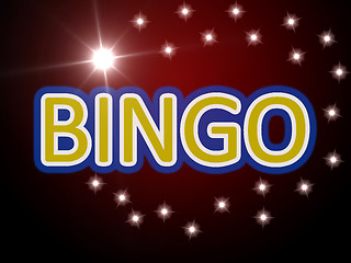 Image showing bingo word on a movie scene background