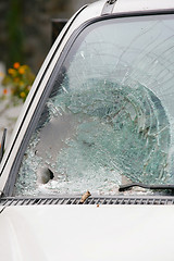 Image showing Broken Windshield 