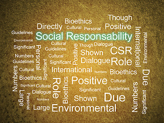 Image showing Corporate Social Responsibility in word collage 