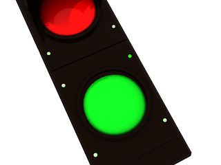 Image showing Green traffic light 