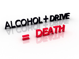 Image showing words meaning death when you drive and drink alcohol