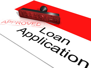Image showing Loan Application Approved Showing Credit Agreement 