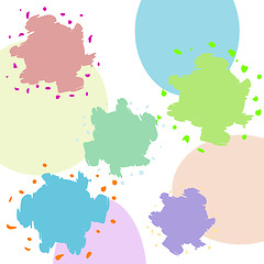 Image showing Multicolored blots on a abstract background