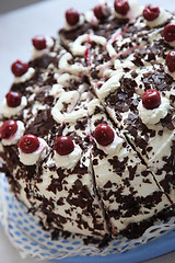 Image showing Delicious blackforest gateau