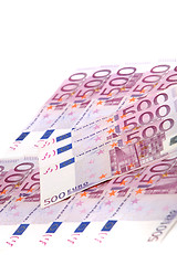 Image showing Array of Euro notes