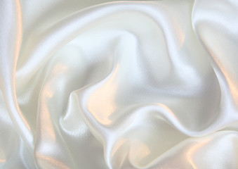 Image showing Smooth elegant white silk as background