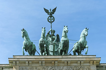 Image showing Brandenburg Gate Quadriga Berlin