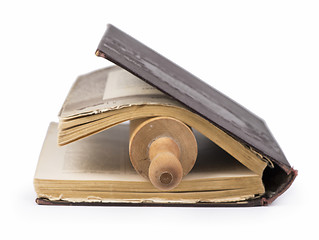 Image showing recipe-book and rolling pin