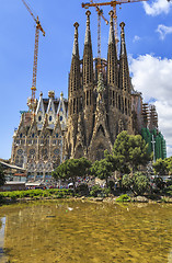 Image showing Facade Sagrada Familia Barcelona Spain