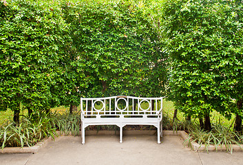 Image showing White Bench