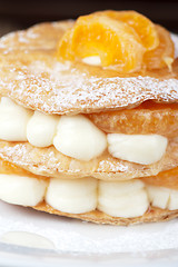 Image showing millefeuille with tangerine