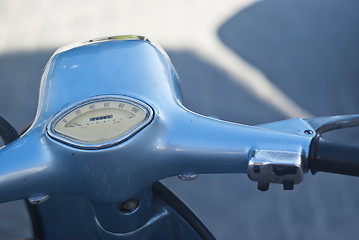 Image showing  handlebar of an old Italian scooter