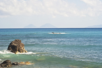 Image showing Brolo beach, Messina, Sicily