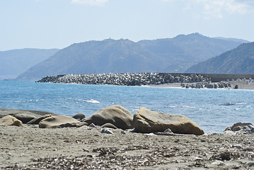 Image showing Brolo beach, Messina, Sicily