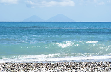 Image showing Brolo beach, Messina, Sicily