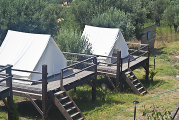 Image showing tents in camping