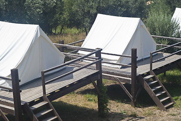 Image showing tents in camping